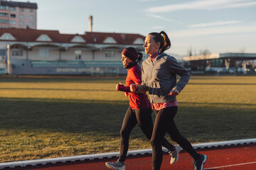 Evening Jogging on the Track