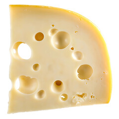 A wedge of Swiss cheese