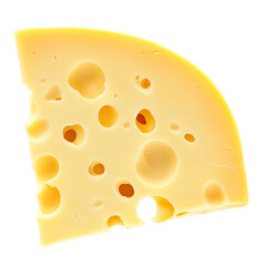 Closeup of a slice of cheese