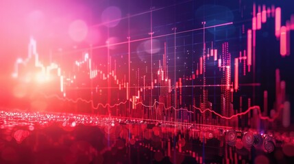 Minimalist crypto price chart with ample space for financial headlines or promotional content