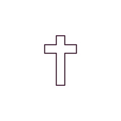 christianity outline icon. Linear vector from religion concept. Thin line christianity icon isolated on white background
