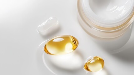 How can the image represent the encapsulation technology used in serums and creams to ensure deep penetration of nutrients