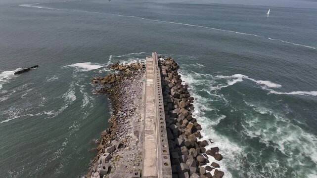 Faro de Punta Galea de Getxo en Bizkaia Pais Vasco