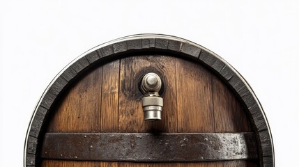 Fototapeta premium Beer keg isolated on white background.