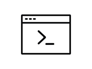 run terminal command line icon. Command line icon. Vector illustration. isolated on white background