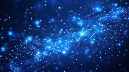 Fototapeta premium Abstract Blue Network