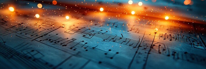 Music Notes and Bokeh Lights