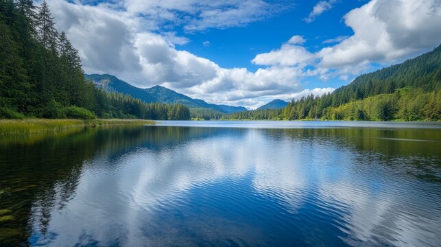 Lacamas Lake is a small lake in Clark County Washington. This lake was formed from a pre-historic channel of the Columbia River.