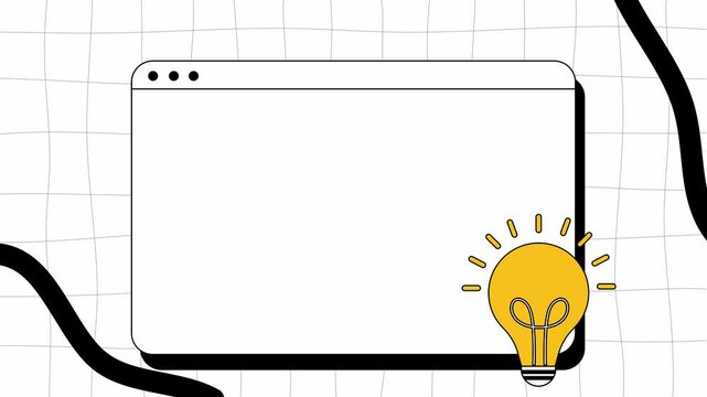 Presentation template cover doodle creative page suitable for student or brainstorming footage video