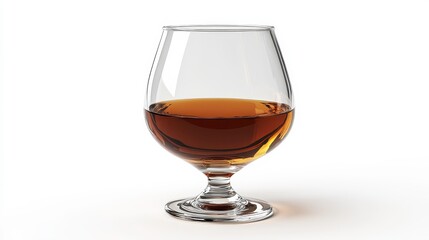 Brandy snifter clipart, element, 3D illustration, realistic, isolated on white background