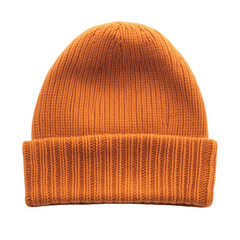 Cozy knitted beanie in orange
