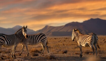 Fototapeta premium 大自然とグレビーシマウマ