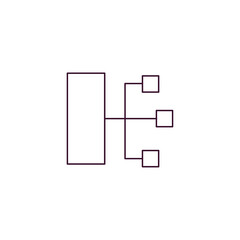 wired connection outline icon. Linear vector from technology concept. Thin line wired connection icon isolated on white background