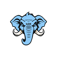 Elephant mascot logo design vector with modern illustration concept style for badge, emblem and t shirt printing. Elephant head illustration for sport team.