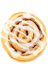 Sweet cinnamon roll with icing