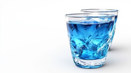 Collins glass clipart, element, 3D illustration, realistic, isolated on white background