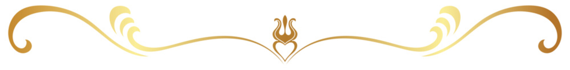 Golden border for book elements. Vintage pattern.