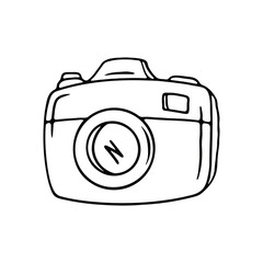 line drawing of a camera with a simple design