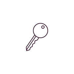 tiny key outline icon. Linear vector from tools concept. Thin line tiny key icon isolated on white background