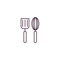 kitchen tools outline icon. Linear vector from tools concept. Thin line kitchen tools icon isolated on white background