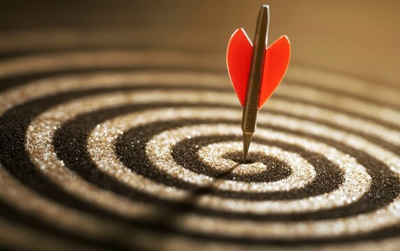 How does the concept of precision and hitting the mark in the image relate to the idea of quality over quantity in business or personal development