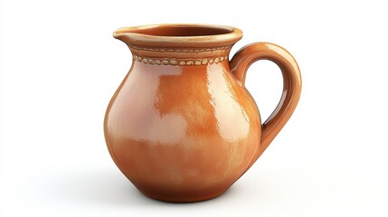 Pitcher clipart, element, 3D illustration, realistic, isolated on white background