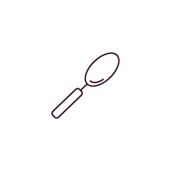 large spoon outline icon. Linear vector from tools concept. Thin line large spoon icon isolated on white background