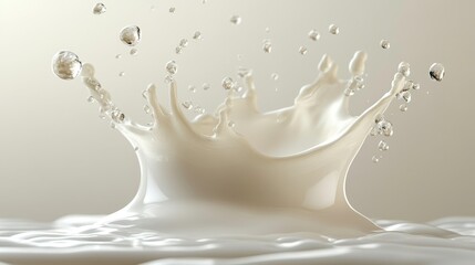 Milk glass clipart, element, 3D illustration, realistic, isolated on white background