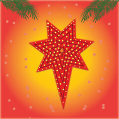 Christmas Star light and Xmas tree