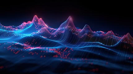 Modern stock market graph with a well-defined area for placing investment statistics or promotional content