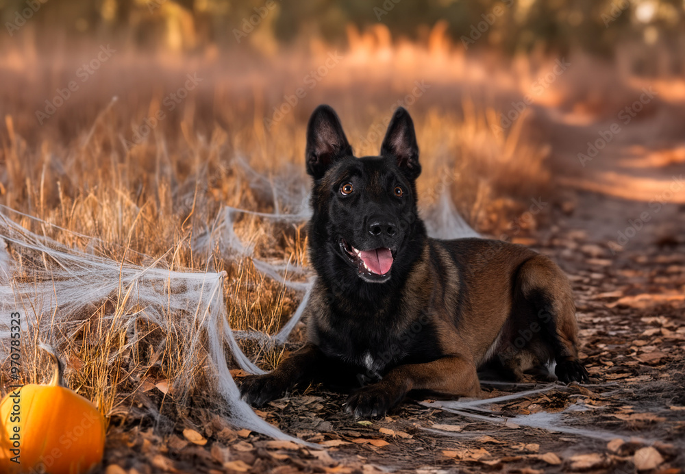 Wall mural malinois in nature