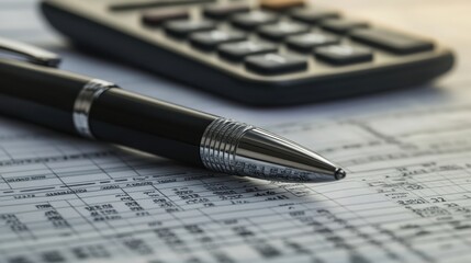 The Pen on Financial Documents