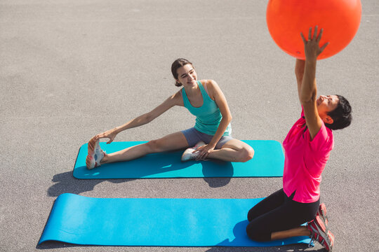 Yoga ball and mat shop