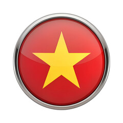 vietnam flag in circle icon isolated on a transparent background