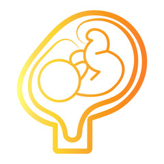fetus Line Gradient Icon