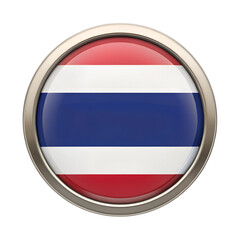 Fototapeta premium thailand flag in circle icon isolated on a transparent background
