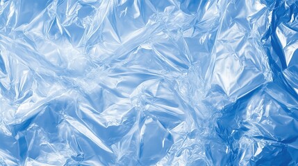 Obraz premium Upscaled transparent crumpled plastic wrap texture background for design projects
