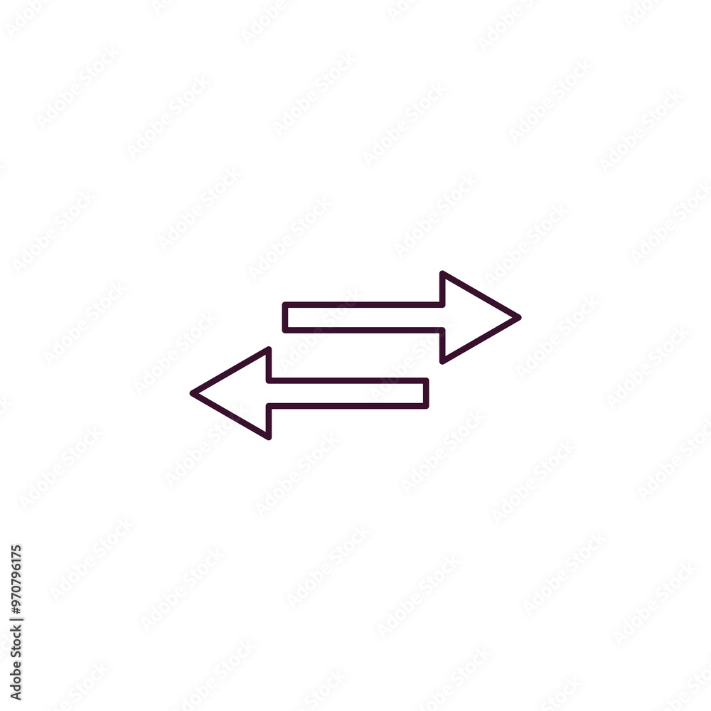 Poster display size outline icon. linear vector from user interface concept. thin line display size icon is