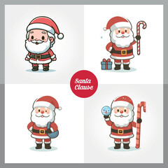 Merry Christmas with Santa Claus celebration social media post banner template