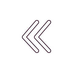 curly dotted arrow outline icon. Linear vector from user interface concept. Thin line curly dotted arrow icon isolated on white background