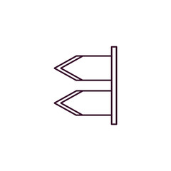 back drawn arrow outline icon. Linear vector from user interface concept. Thin line back drawn arrow icon isolated on white background