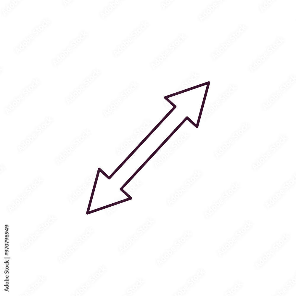 Poster sketch loop arrow outline icon. linear vector from user interface concept. thin line sketch loop arr