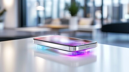 Innovative Futuristic Smartphone with Holographic Display Technology