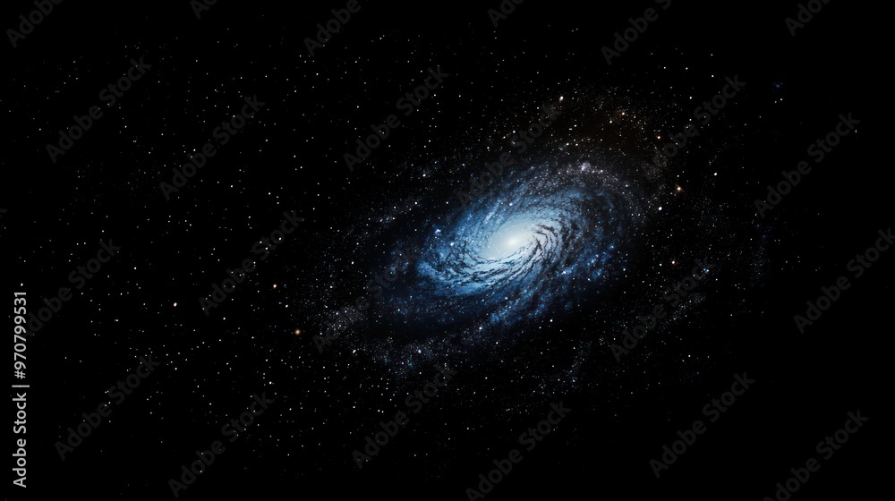 Wall mural spiral galaxy in the night sky