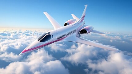 Fototapeta premium Breaking the Sound Barrier - Hypersonic Aircraft Soaring in the Skies