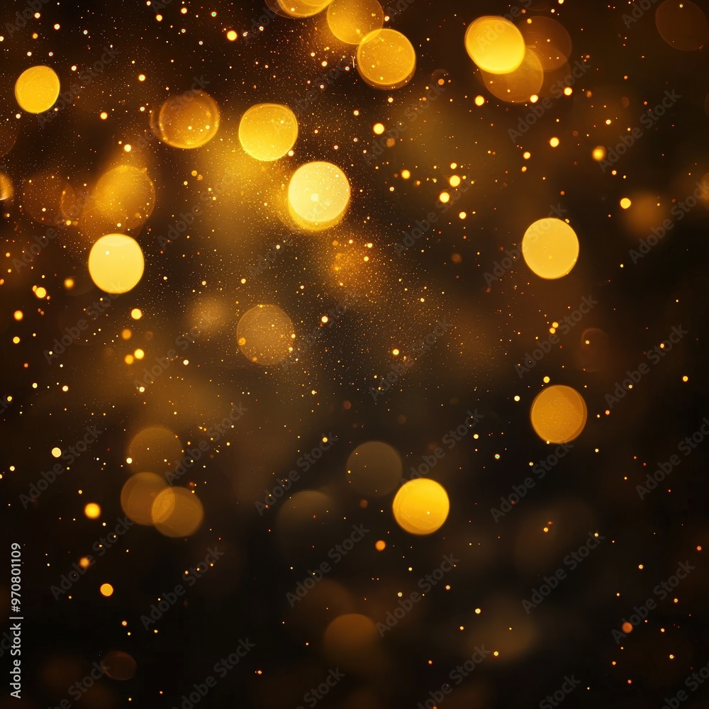 Canvas Prints Golden bokeh lights