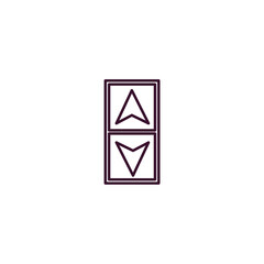 lift sign outline icon. Linear vector from user interface concept. Thin line lift sign icon isolated on white background