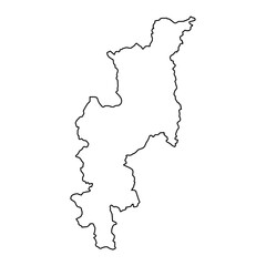 Chiang Mai province map, administrative division of Thailand. Vector illustration.