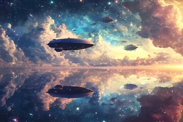 Obraz premium ufo in space