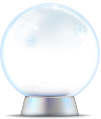 Glass Transparent Christmas snow globe	